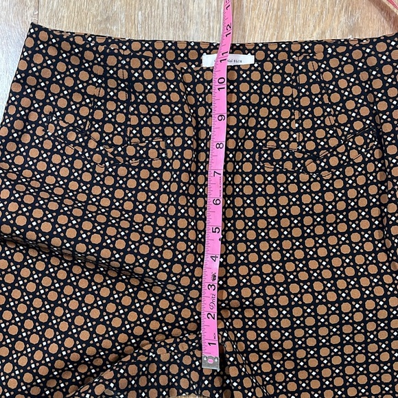 Anthropologie Essential Slim Trouser Pant Brown Motif Women's Size 2 Like New - Picture 12 of 15